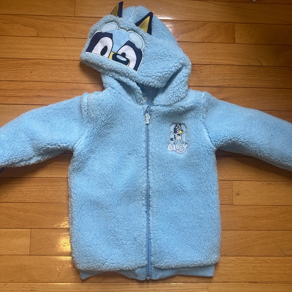 Bluey Kids Fleece Jacket - Light Blue